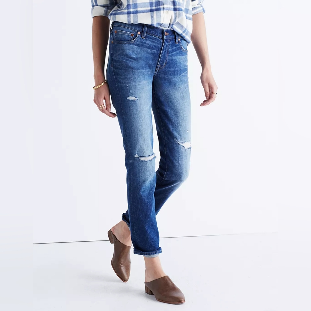 Madewell The Slim Boyjean - Rip and Repair Edition Size 25 - Picture 1 of 11